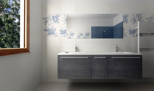 Progettazione di un bagno con la serie Imperfetto, ceramica Marazzi