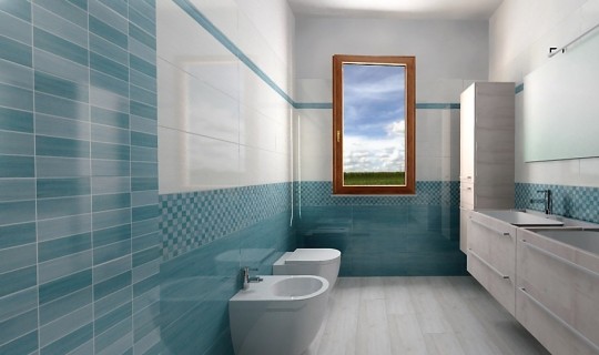 Progettazione di un bagno con la serie Soft, ceramica Naxos